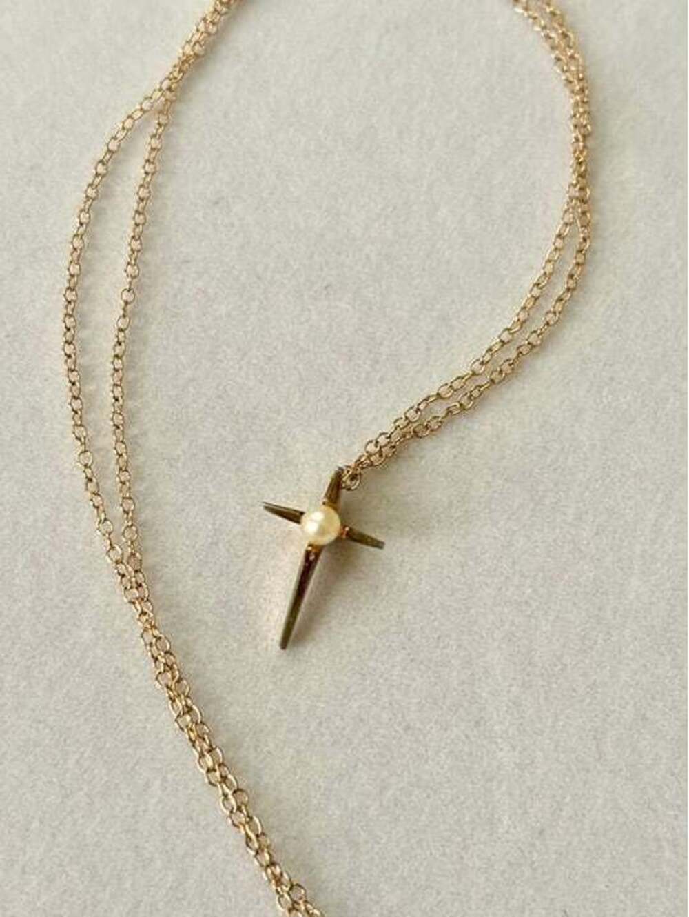 Gold & Pearl Necklace Vintage